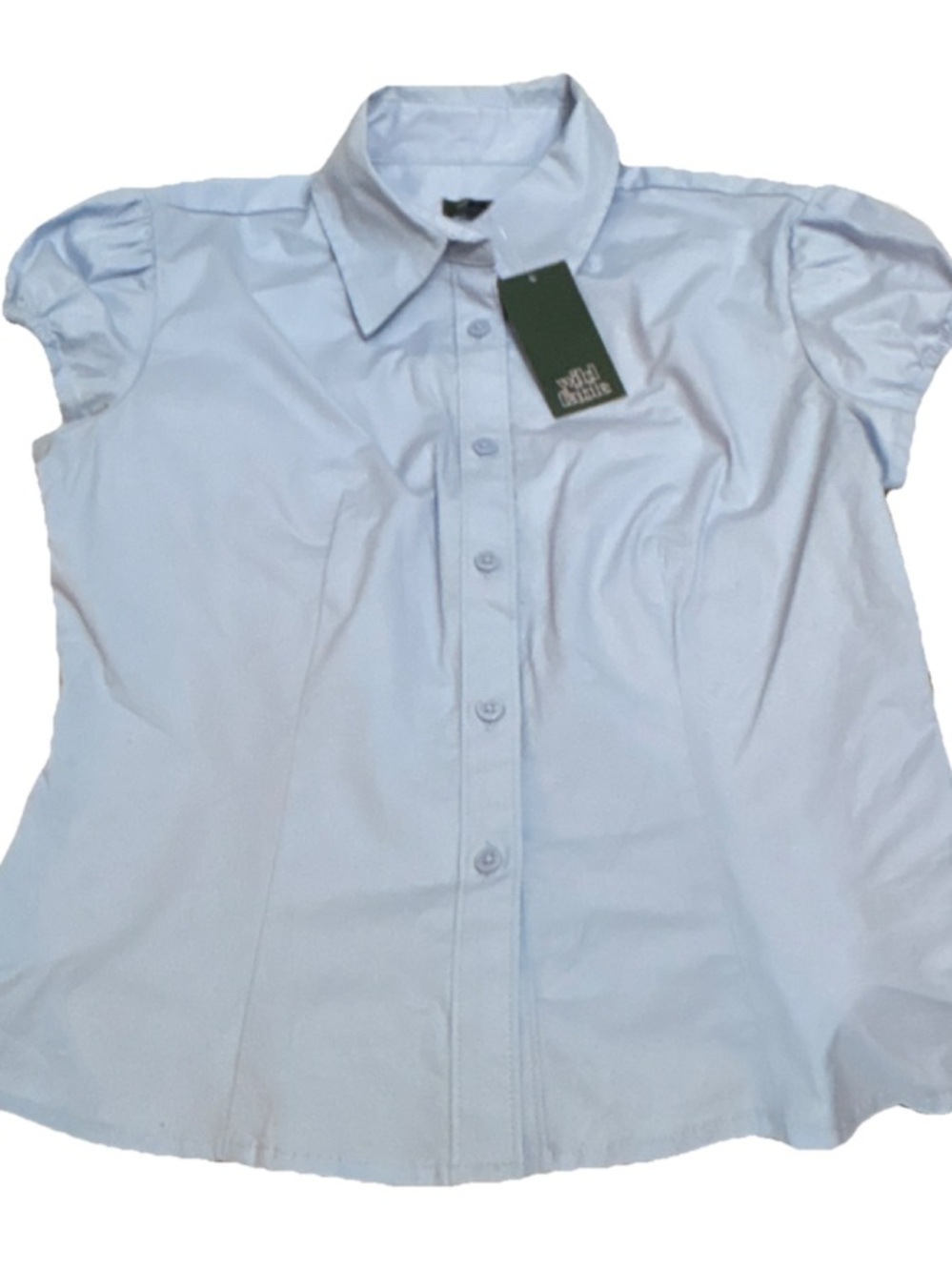 wild fable White Short Sleeve Button-Up Blouse